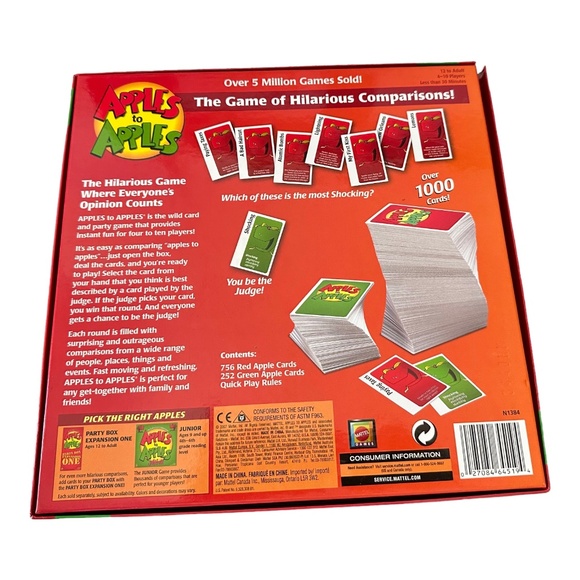 Mattel Games Apples to Apples Party Box Card Game - Picture 6 of 6